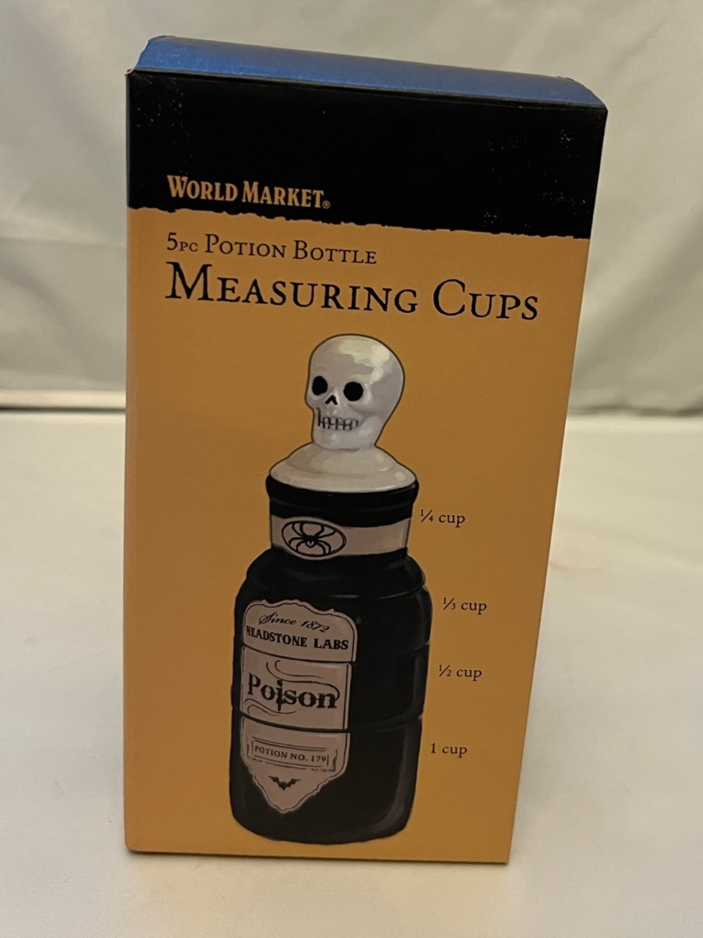 World Market Poison Measuring Cups - Black & Cream